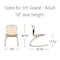 Virco ZUMA Series 18" Rocking Chair, 5th Grade - Adult - Navy Seat ZROCK18 - alternate 4